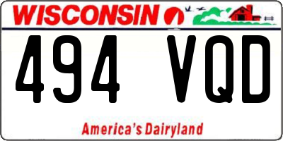 WI license plate 494VQD