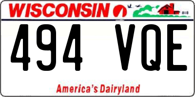 WI license plate 494VQE