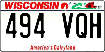WI license plate 494VQH