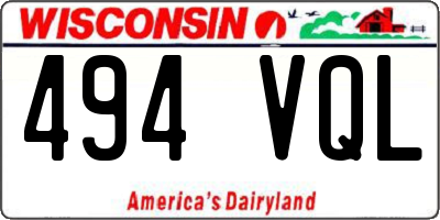 WI license plate 494VQL