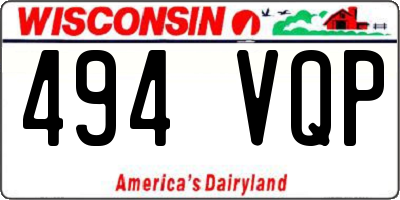WI license plate 494VQP
