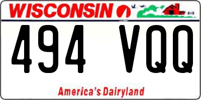 WI license plate 494VQQ