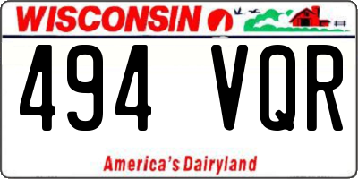 WI license plate 494VQR
