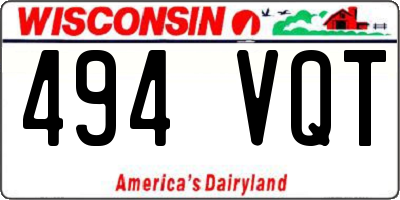 WI license plate 494VQT