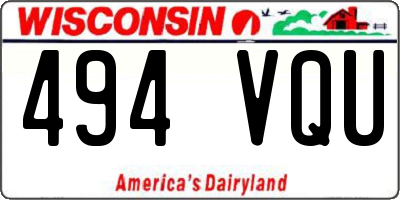 WI license plate 494VQU