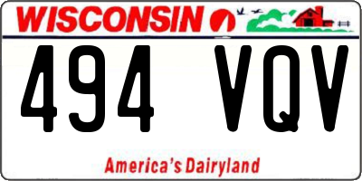 WI license plate 494VQV