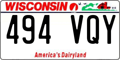 WI license plate 494VQY