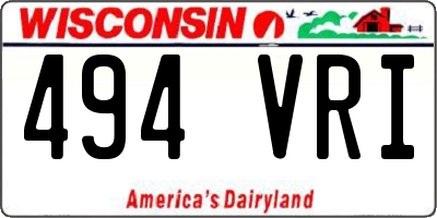 WI license plate 494VRI