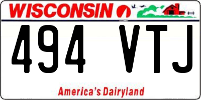 WI license plate 494VTJ