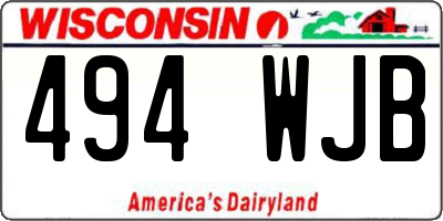 WI license plate 494WJB