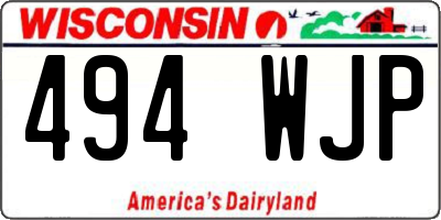 WI license plate 494WJP