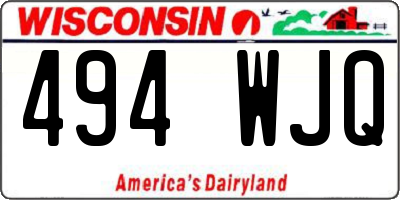 WI license plate 494WJQ