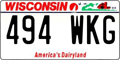 WI license plate 494WKG