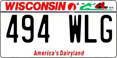 WI license plate 494WLG