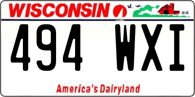 WI license plate 494WXI