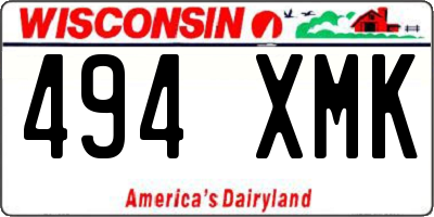 WI license plate 494XMK