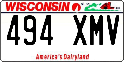 WI license plate 494XMV