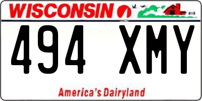 WI license plate 494XMY