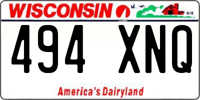 WI license plate 494XNQ