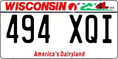 WI license plate 494XQI