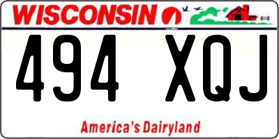WI license plate 494XQJ