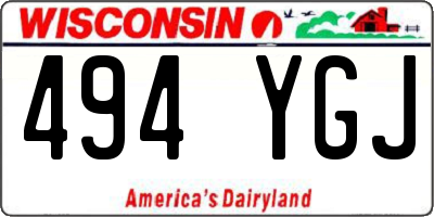WI license plate 494YGJ