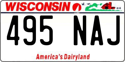 WI license plate 495NAJ