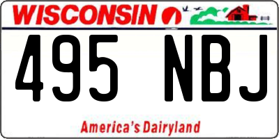 WI license plate 495NBJ
