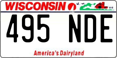 WI license plate 495NDE