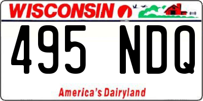 WI license plate 495NDQ