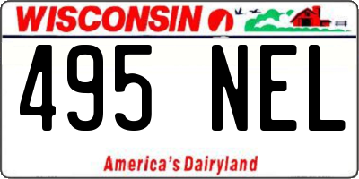 WI license plate 495NEL