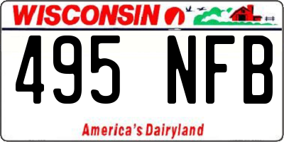 WI license plate 495NFB
