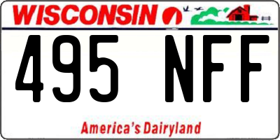 WI license plate 495NFF
