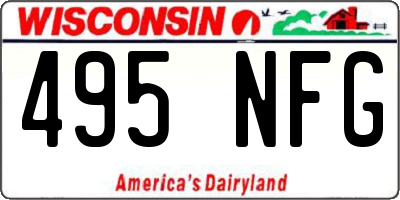 WI license plate 495NFG