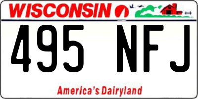WI license plate 495NFJ