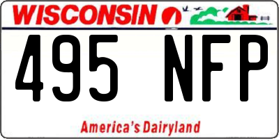 WI license plate 495NFP