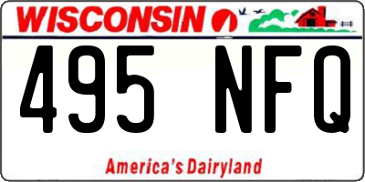 WI license plate 495NFQ