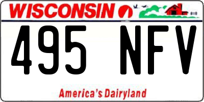 WI license plate 495NFV