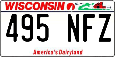 WI license plate 495NFZ