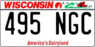 WI license plate 495NGC