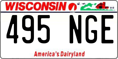 WI license plate 495NGE