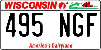 WI license plate 495NGF