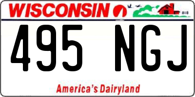 WI license plate 495NGJ