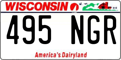 WI license plate 495NGR