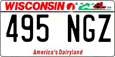 WI license plate 495NGZ