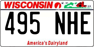 WI license plate 495NHE