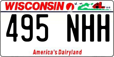 WI license plate 495NHH