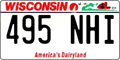 WI license plate 495NHI