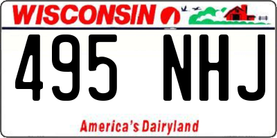 WI license plate 495NHJ