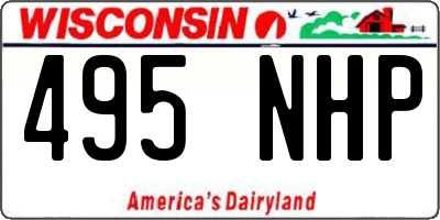 WI license plate 495NHP